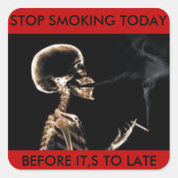 STOP SMOKING TODAY STICKER