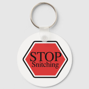 stop snitching keychain