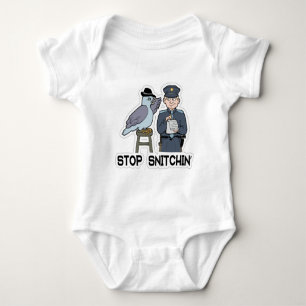 stop snitching pigeon baby bodysuit