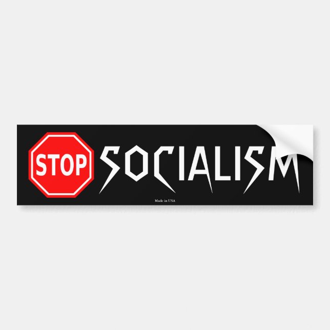 Stop Socialism Bumper Sticker (Front)