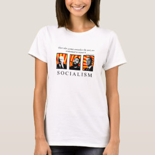 Stop Socialism revised white T-Shirt