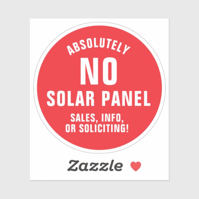 Stop Solar Panel Sales or Soliciting Door  (Sheet)