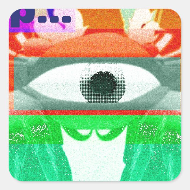 Stop! Square Sticker (Front)