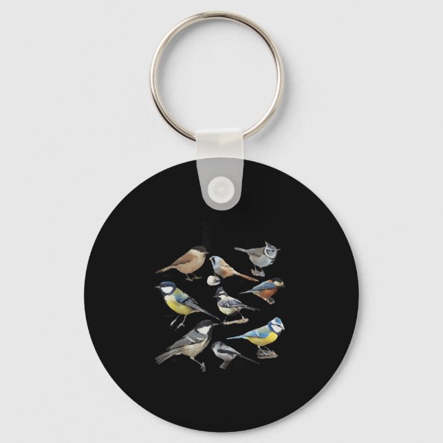 Stop Staring At My Funny Birds Lover Saying Quote  Keychain (Front)