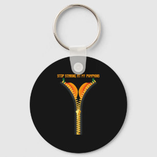 Stop staring at my halloween pumpkin keychain