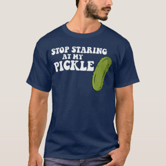 Stop Staring At My Pickle Dirty Halloween retro T-Shirt