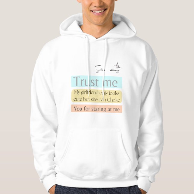 Stop staring cute funny quote hoodie (Front)
