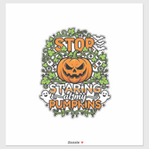Stop Staring Pumpkins Halloween Ghosts Bats_1