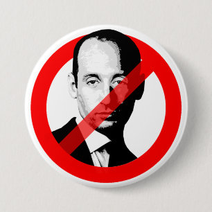 STOP STEPHEN MILLER 3 INCH ROUND BUTTON