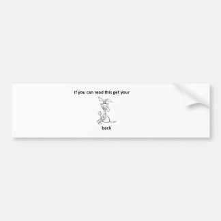 Stop tailgating bumper sticker