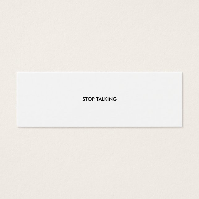 STOP TALKING (Front)