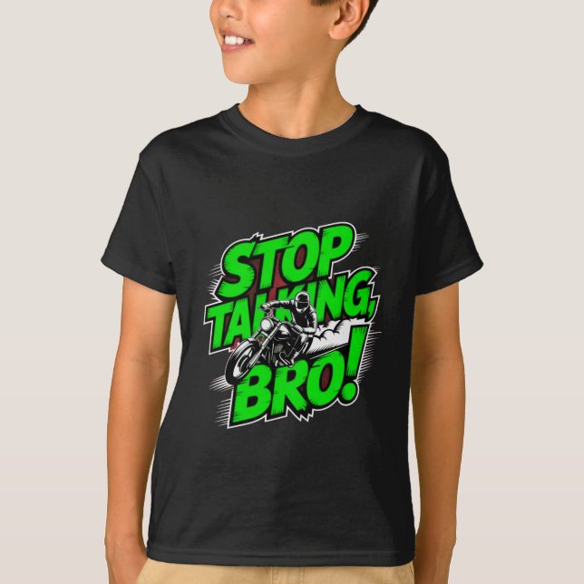 Stop Talking Bro – Bold Attitude T-Shirt Tri-Blend (Front)