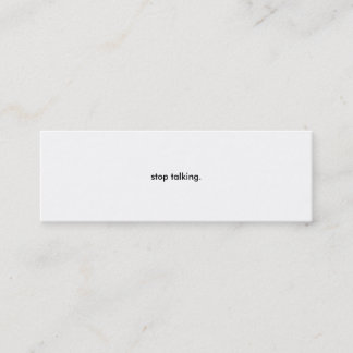 Stop Talking Business Cards