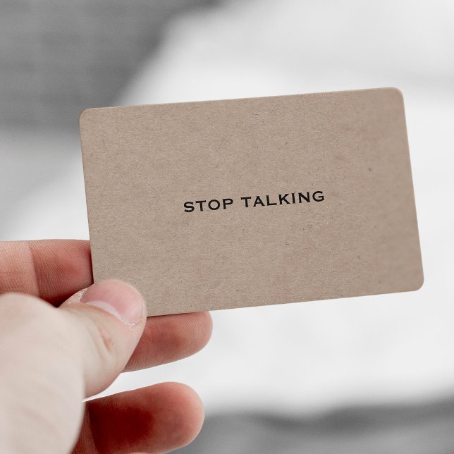 Stop Talking Funny Social Business Card (Creator Uploaded)