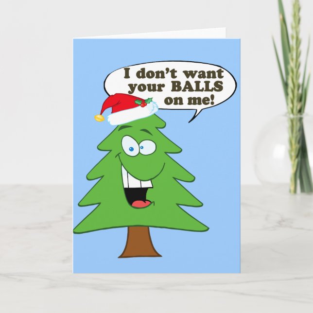 Stop The Abuse Of Christmas Trees Holiday Card (Front)