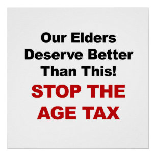 Stop the Age Tax Poster