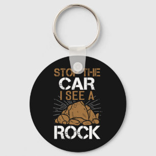 Stop The Car I See A Rock Rock Climbing Adventure Keychain