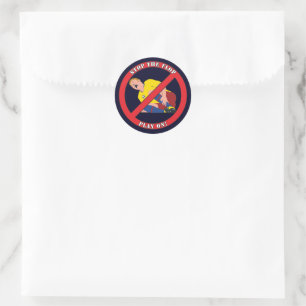 STOP THE FLOP CLASSIC ROUND STICKER