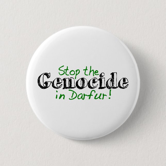 Stop The Genocide Darfur 2 Inch Round Button (Front)
