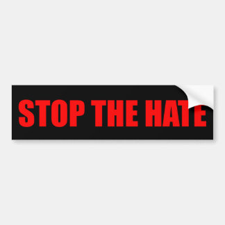 "STOP THE HATE" BUMPER STICKER