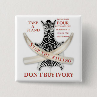 stop the killing 2 inch square button