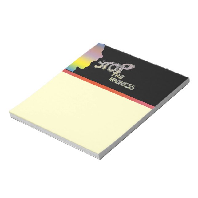 Stop The Madness Notepad (Rotated)