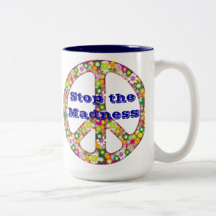 Stop The Madness Two-Tone Coffee Mug