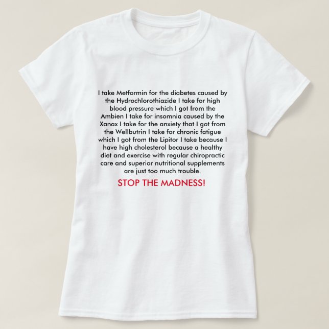 STOP THE MADNESS women's T-Shirt (Design Front)