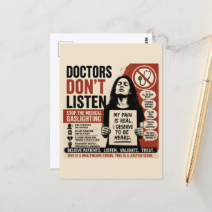 Stop the Medical Gaslighting Postcard