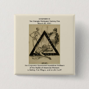 Stop the Republican Rollback of Workers Rights! 2 Inch Square Button