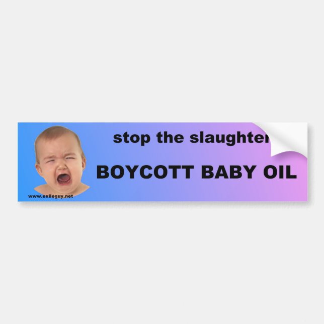stop the slaughter bumper sticker (Front)