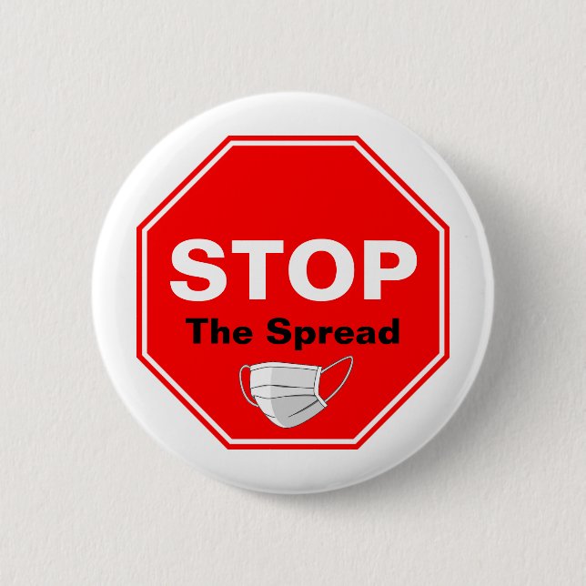 STOP The Spread 2 Inch Round Button (Front)
