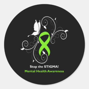 Stop The Stigma - Mental Health Awareness  Classic Round Sticker