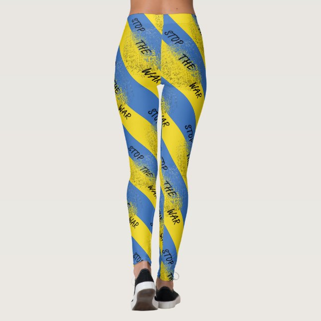 Stop The Ukraine War  Leggings (Back)