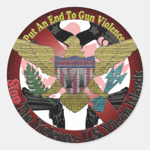 Stop the Violence Classic Round Sticker