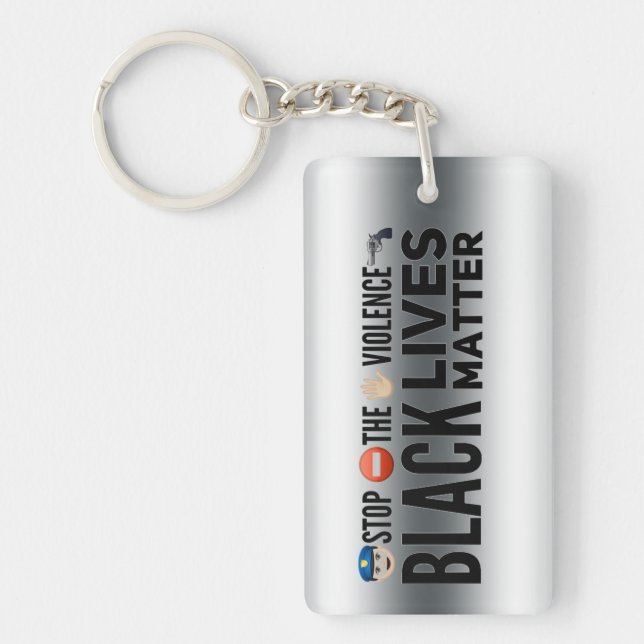 👮Stop⛔The✋Violence Keychain (Front)