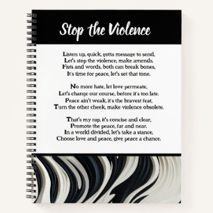 Stop the Violence Poem Notebook