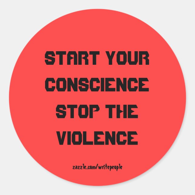Stop the violence stickers (Front)