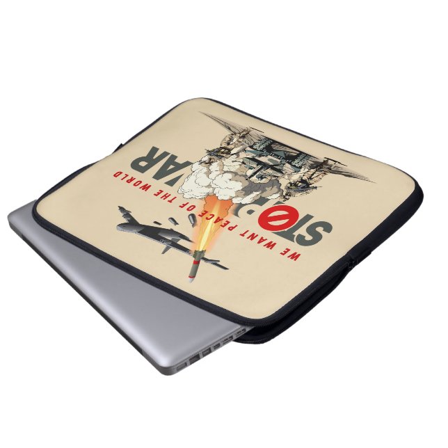 Stop The War | 15" Laptop Sleeve (Front Bottom)