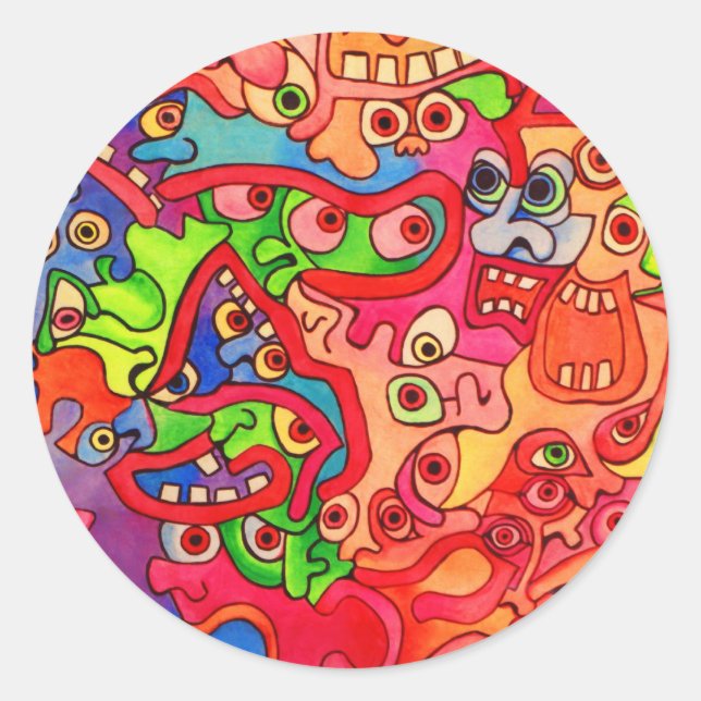 Stop the world, I want to get off! Classic Round Sticker (Front)