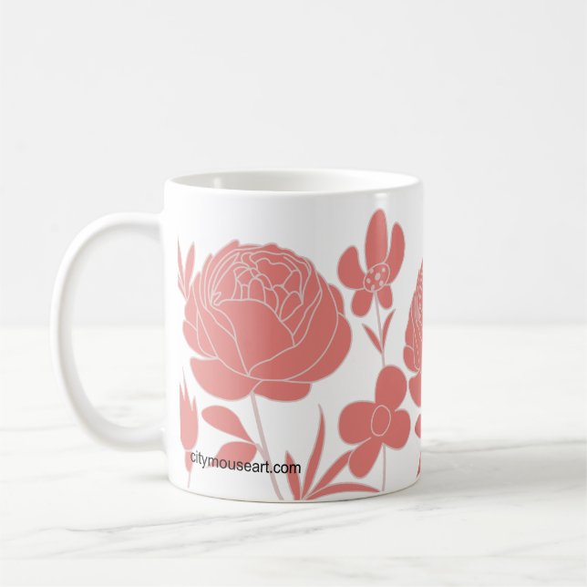 Stop to Smell the Flowers Coffee Mug (Left)