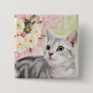 Stop To Smell The Roses 2 Inch Square Button