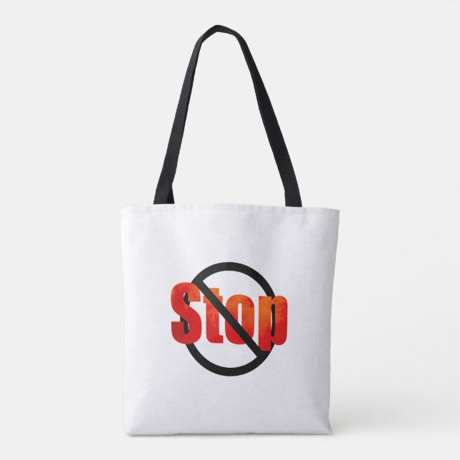 Stop Tote Bag (Back)