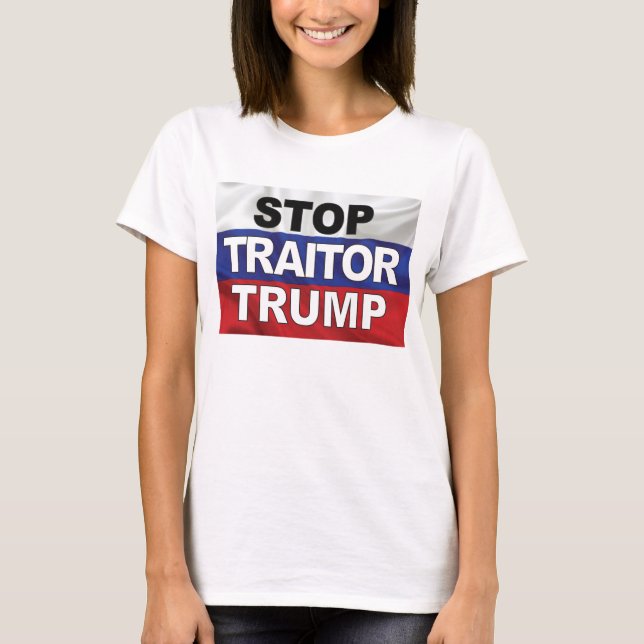 "Stop Traitor Trump" T-shirt for Women (Front)