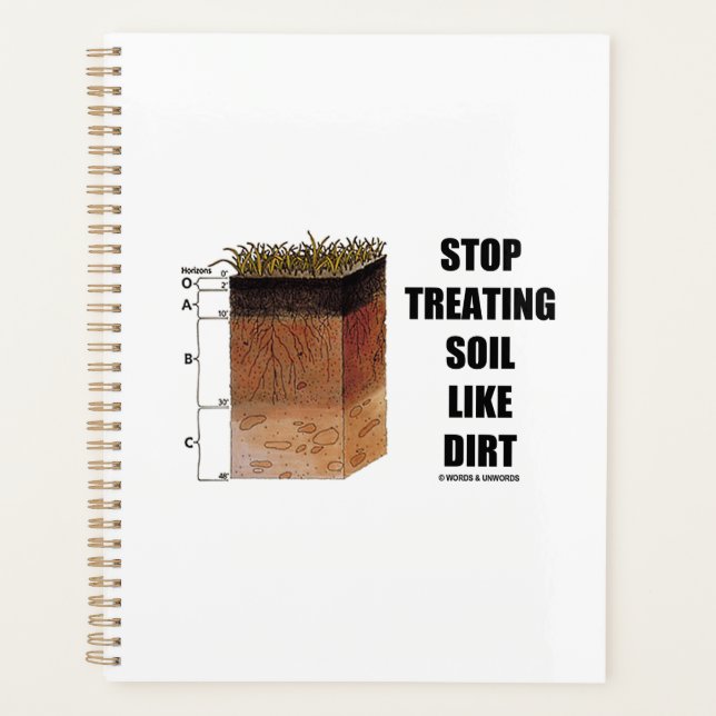 Stop Treating Soil Like Dirt Soil Horizons Planner (Front)
