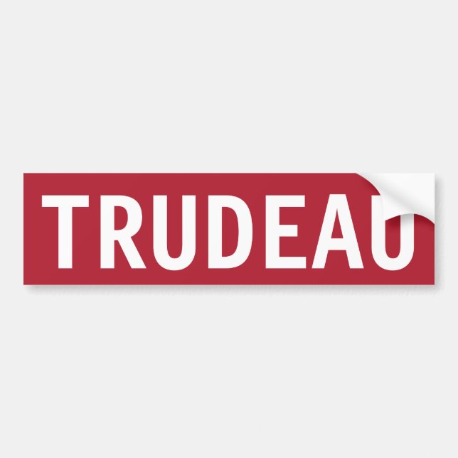 STOP TRUDEAU BUMPER STICKER (Front)