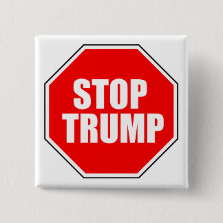 "STOP TRUMP" 2 INCH SQUARE BUTTON