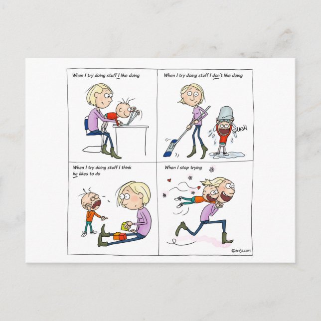 Stop Trying Postcard (Front)