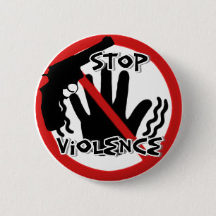 Stop Violence_Button 2 Inch Round Button
