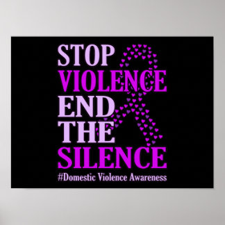 Stop Violence Support Domestic Violence Awareness Poster